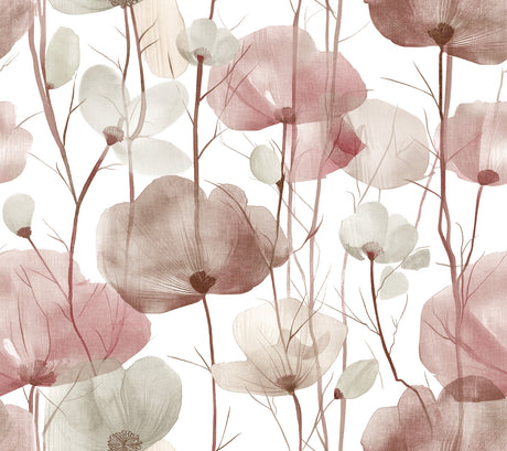 Cotswolds Poppies Red Floral Wallpaper by Ronald Redding