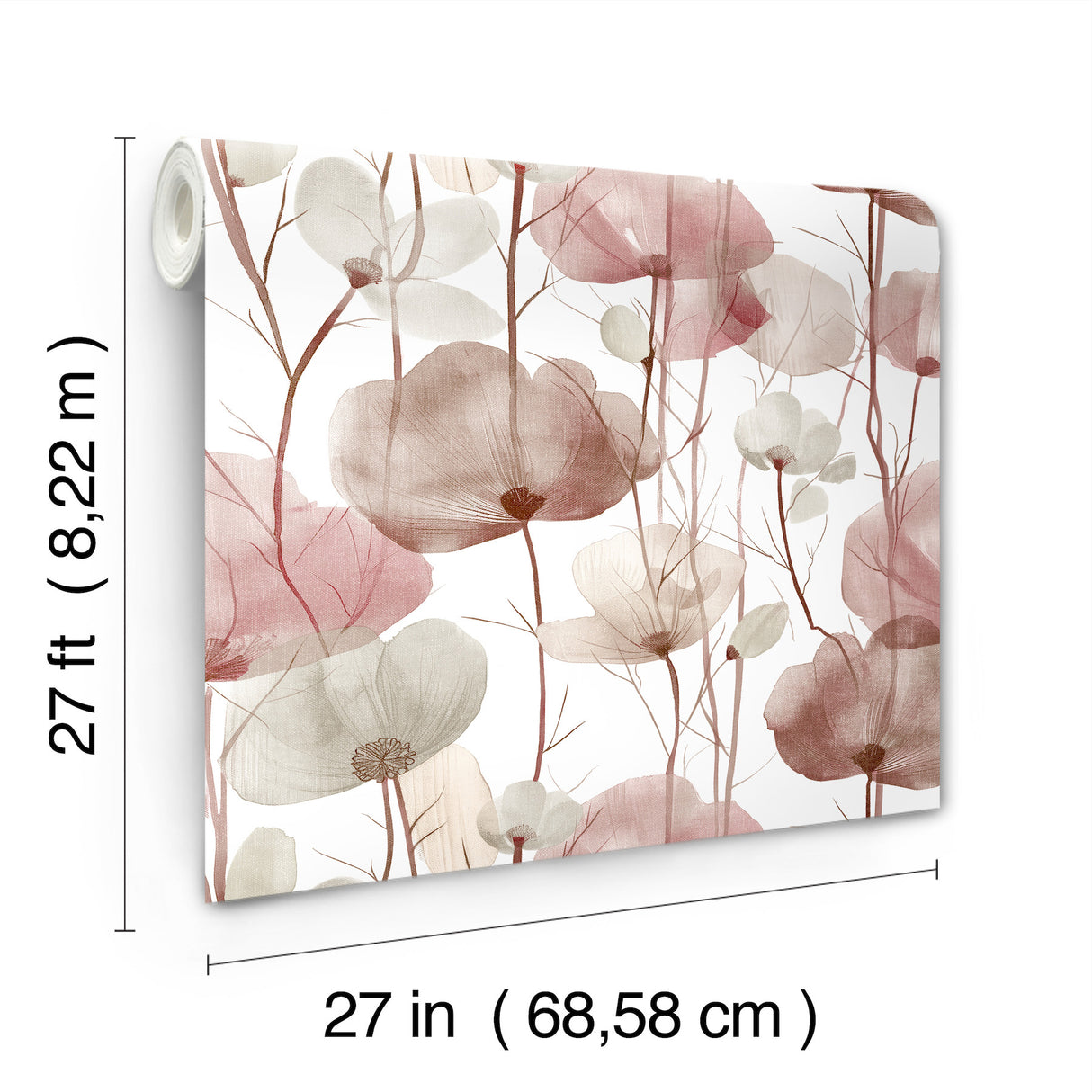 Cotswolds Poppies Red by Ronald Redding Floral Wallpaper – York Designer Series VR1536