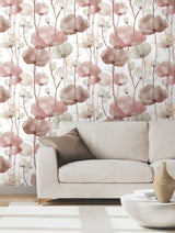 Cotswolds Poppies Red by Ronald Redding Floral Wallpaper – York Designer Series VR1536
