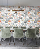 Cotswolds Poppies Coral by Ronald Redding Floral Wallpaper- York Designer Series VR1537