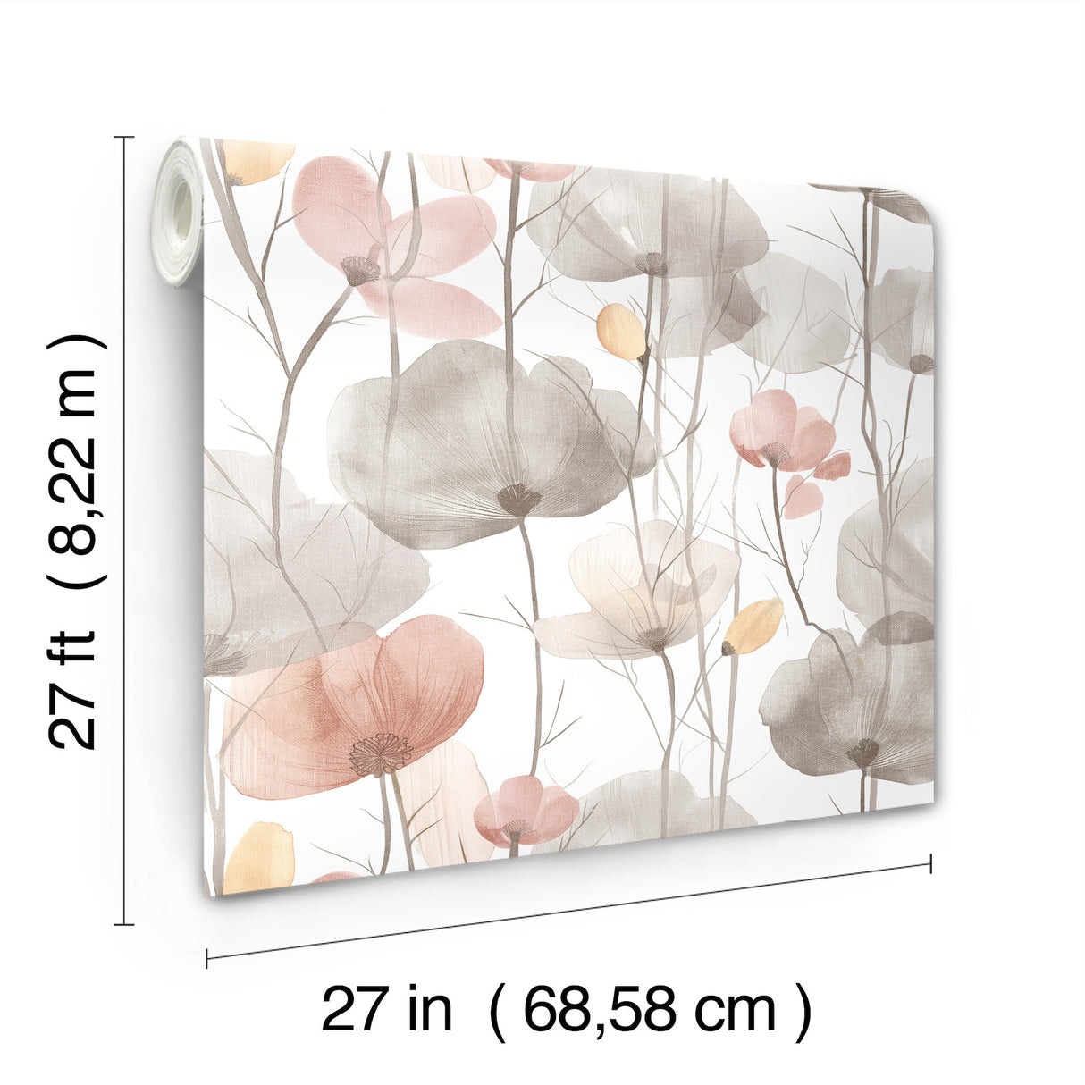 Cotswolds Poppies Pastel by Ronald Redding Floral Wallpaper- York Designer Series VR1538
