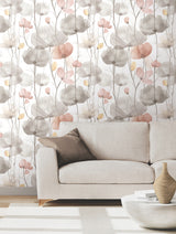 Cotswolds Poppies Pastel by Ronald Redding Floral Wallpaper- York Designer Series VR1538