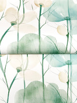 Cotswolds Poppies Turquoise by Ronald Redding Floral Wallpaper- York Designer Series VR1539