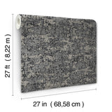 Crystal Cloud Charcoal by Ronald Redding Beaded Wallpaper- York Designer Series VR1544
