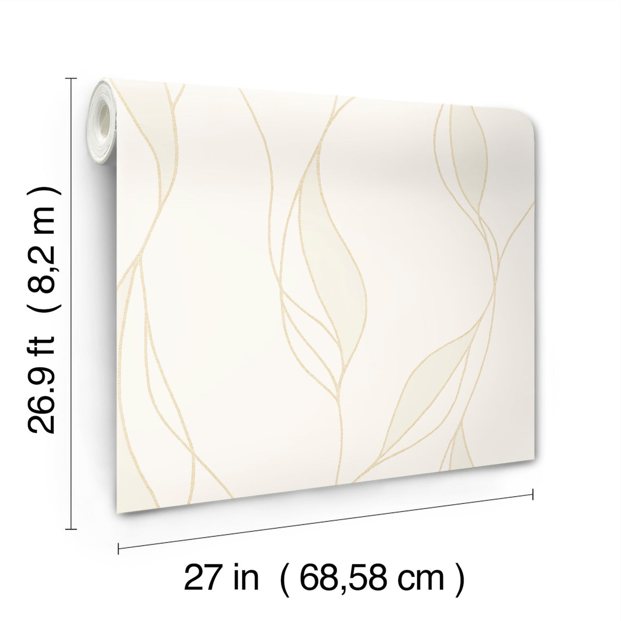 Society Hill White by Ronald Redding Abstract Leaf Wallpaper – York Designer Series VR1546