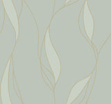 Society Hill Mint Abstract Leaf Wallpaper – VR1547