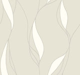 Society Hill Dove Abstract Leaf Wallpaper by Ronald Redding