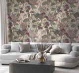 Falling Waters Plum by Ronald Redding Scenic Wallpaper – York Designer Series VR1556