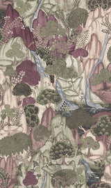 Falling Waters Plum Scenic Wallpaper by Ronald Redding room scene