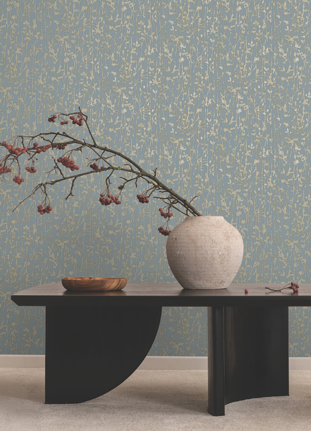 Filigree Light Blue by Ronald Redding Abstract Wallpaper – York Designer Series VR1557