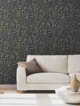 Filigree Navy by Ronald Redding Abstract Wallpaper- York Designer Series VR1561