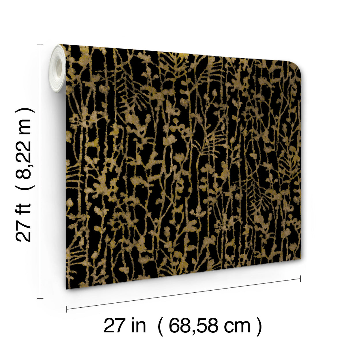 Filigree Black by Ronald Redding Abstract Wallpaper – York Designer Series VR1562