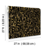 Filigree Black by Ronald Redding Abstract Wallpaper – York Designer Series VR1562