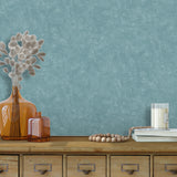 Faux Waxed Texture Blue by — Textured/Embossed Vinyl Wallpaper – Veer Decor VRAR01-697