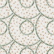 Mosaic Mirage Green and Neutrals wallpaper with concentric tile circles