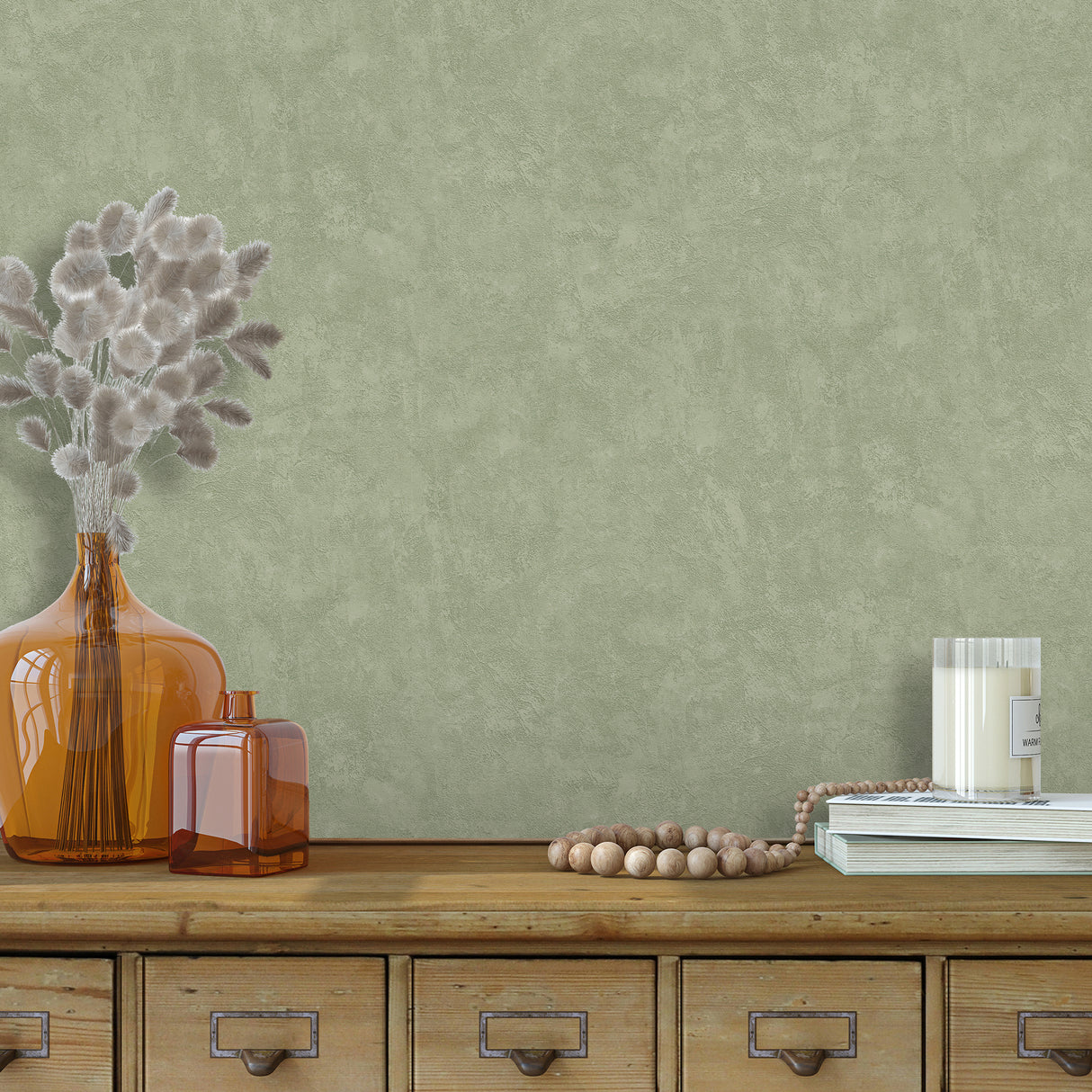 Faux Waxed Texture Khaki by Veer Decor Textured Vinyl Wallpaper – Veer Decor VRAR04-697