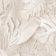 Large Photoreal Tropical Leaves beige non-woven unpasted wallpaper roll 20.86 in x 33 ft