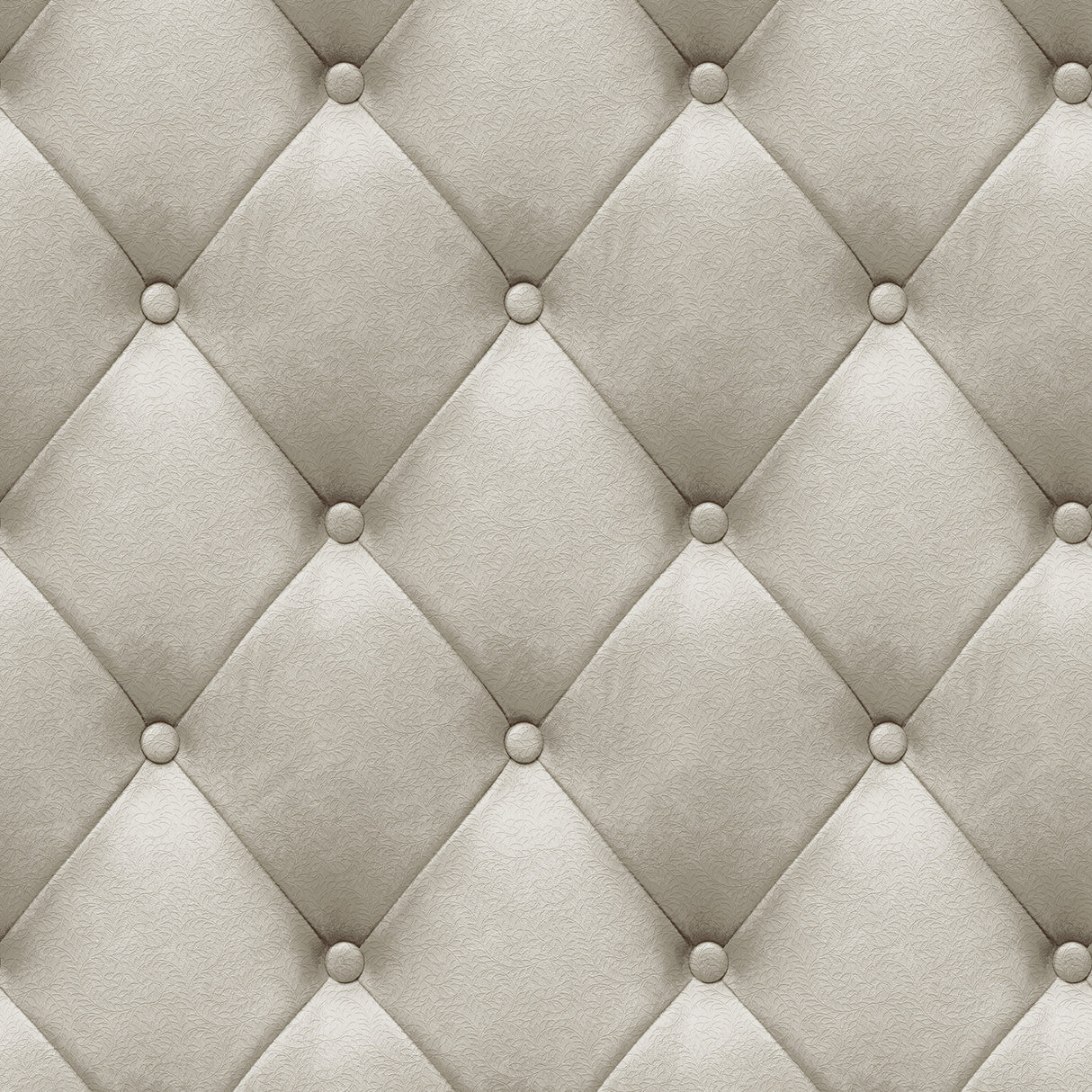 Beige faux tufted diamond upholstery textured vinyl wallpaper roll VRAR07-267