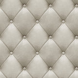Beige faux tufted diamond upholstery textured vinyl wallpaper roll VRAR07-267