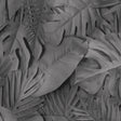 Large Photoreal Tropical Leaves Black wallpaper roll showing monochrome tropical leaf pattern
