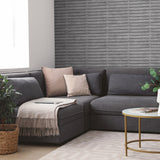 Horizontal Wood Slate Gris by Veer Decor Textured Faux Wood Wallpaper – Veer Decor VRAR09-608