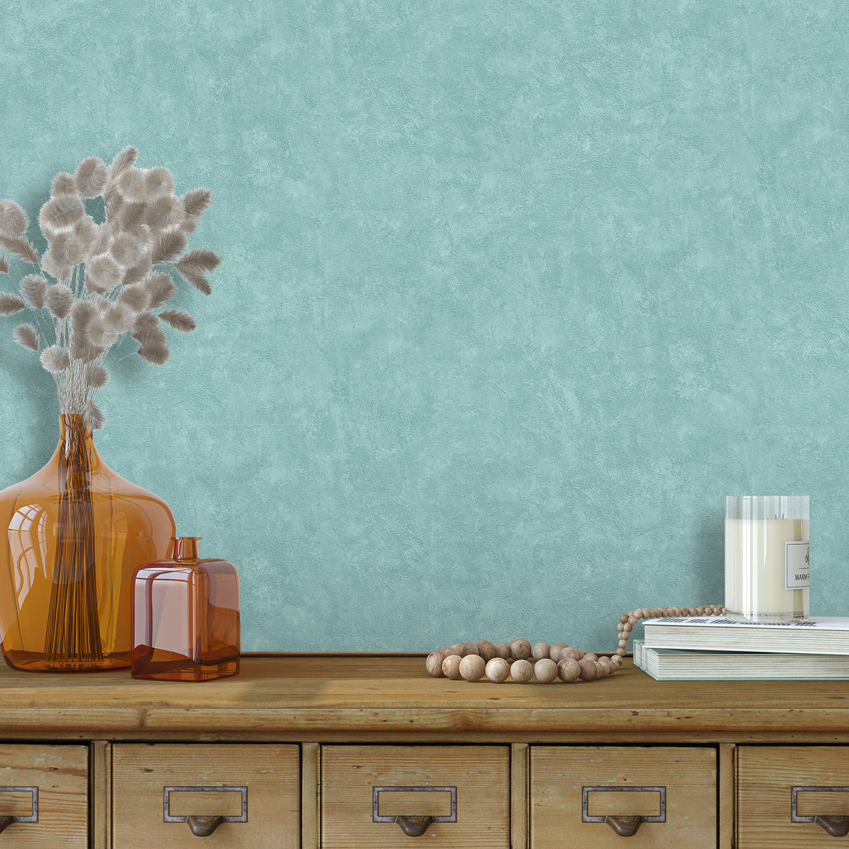 Faux Waxed Texture Aqua by Veer Decor Textured Vinyl Wallpaper – Veer Decor VRAR34-697