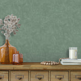 Faux Waxed Texture Dark Green by Veer Decor Textured Vinyl Wallpaper – Veer Decor VRAR44-697