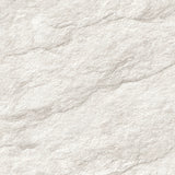 Stone Serenity Luxurious Stone Gray Chalk textured faux stone wallpaper roll and room view