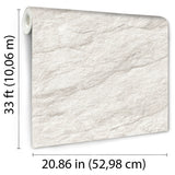 Stone Serenity Luxurious Stone Gray Chalk by  Textured Faux Stone Wallpaper – Veer Decor VRBR00-857