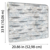 Wavy Marble Stripe Blue Gray by Veer Decor Textured Faux Marble Wallpaper – Veer Decor VRBR01-997