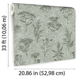 Herbarium Hues Sage Green by Veer Decor Cork Texture Abstract Wallpaper – Veer Decor VRBR04-387