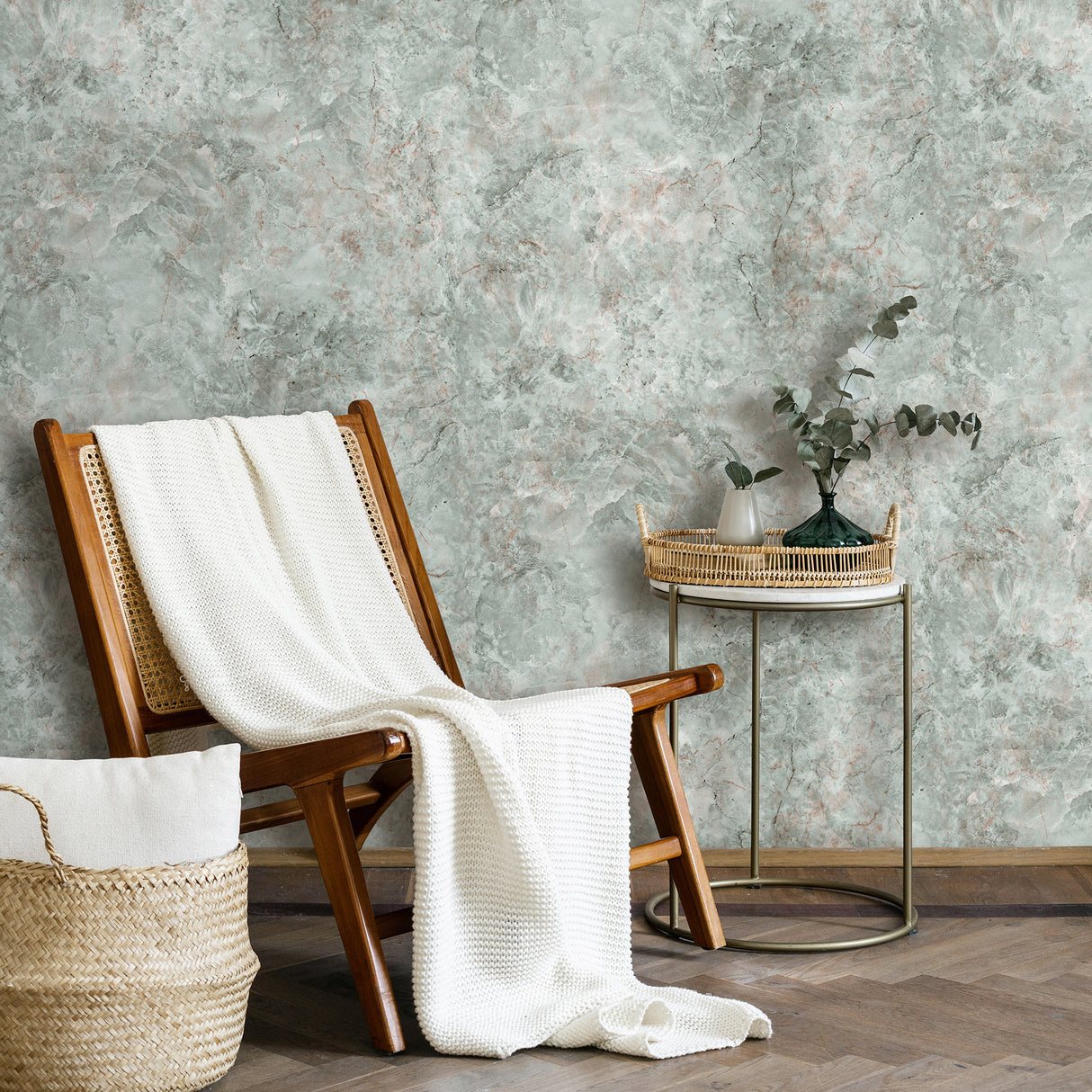 Luxurious Marble Green by Veer Decor Textured Marble Effect Wallpaper – Veer Decor VRBR04-587