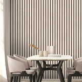 Modern Wood Slat Natural by Veer Decor Abstract Wallpaper – Veer Decor VRBR07-208