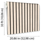 Modern Wood Slat Natural by Veer Decor Abstract Wallpaper – Veer Decor VRBR07-208
