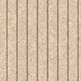 Corkboard Stripe Natural Light faux cork vertical stripe wallpaper in tan