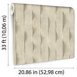 Wavy Wood Slats Ecru Light Natural Wood by Veer Wallpaper – VRBR07-657