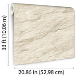 Stone Serenity Cream by Veer Decor Natural Stone Texture Wallpaper – Veer Decor VRBR07-857