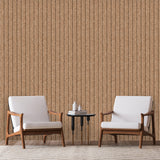 Corkboard Stripe Natural Brown by — Faux Cork Textured Wallpaper – Veer Decor VRBR08-357