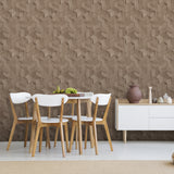 Woodblock Geometric Illusion Taupe by Veer Decor Geometric Wallpaper – VRBR08-447