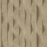 Wavy Wood Slats Ecru Taupe textured faux wood vinyl wallpaper roll