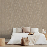 Wood Texture Chevron Brown by Veer Decor Textured Non-Woven Unpasted Wallpaper – Veer Decor VRBR08-757