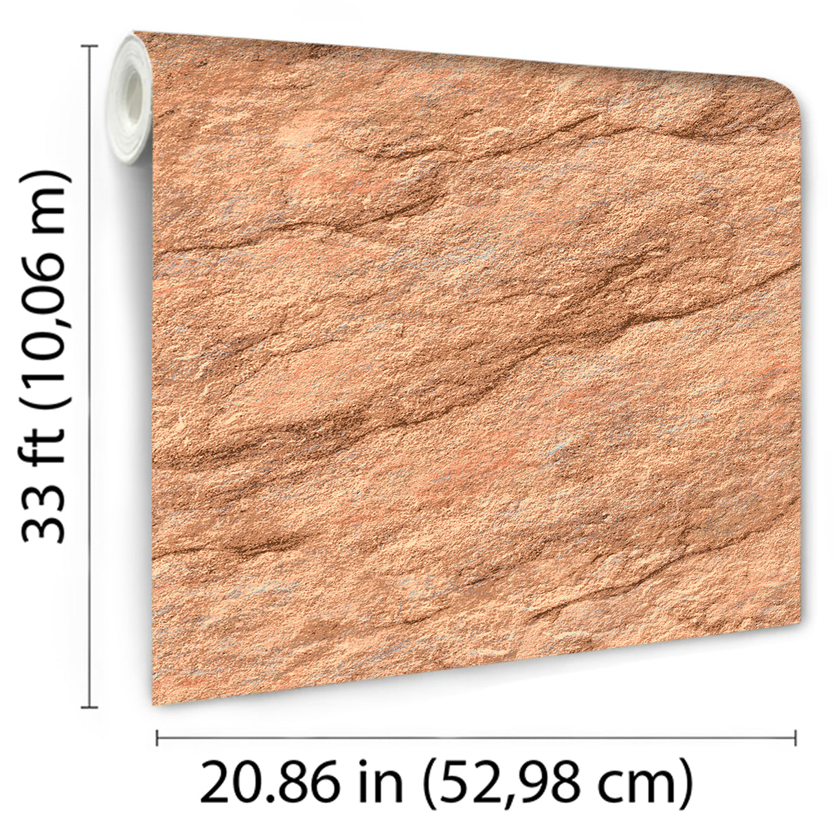 Stone Serenity Terracotta by Veer Decor Luxurious Stone Wallpaper – Veer Decor VRBR08-857