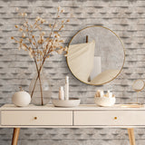 Wavy Marble Stripe Taupe by Veer Decor Abstract Textured Wallpaper – Veer Decor VRBR08-997