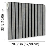Modern Wood Slate Gray by Veer Decor Faux Wood Slat Wallpaper – Veer Decor VRBR09-208