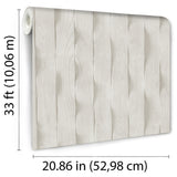 Wavy Wood Slats Light Gray Off White by Veer Decor Textured Vinyl Wallpaper – Veer Decor VRBR09-657