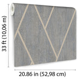 Wood Texture Chevron Blue Gray by Veer Decor Geometric Textured Wallpaper – VRBR09-757