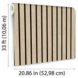 Modern Wood Slate Beige by  Textured Vinyl Wallpaper – Veer Decor VRBR17-208