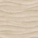 Natural Drift wavy wood beige wallpaper roll and lifestyle room scene