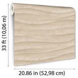 Natural Drift Beige by Veer Decor Wavy Wood Structure Wallpaper – Veer Decor VRBR17-557
