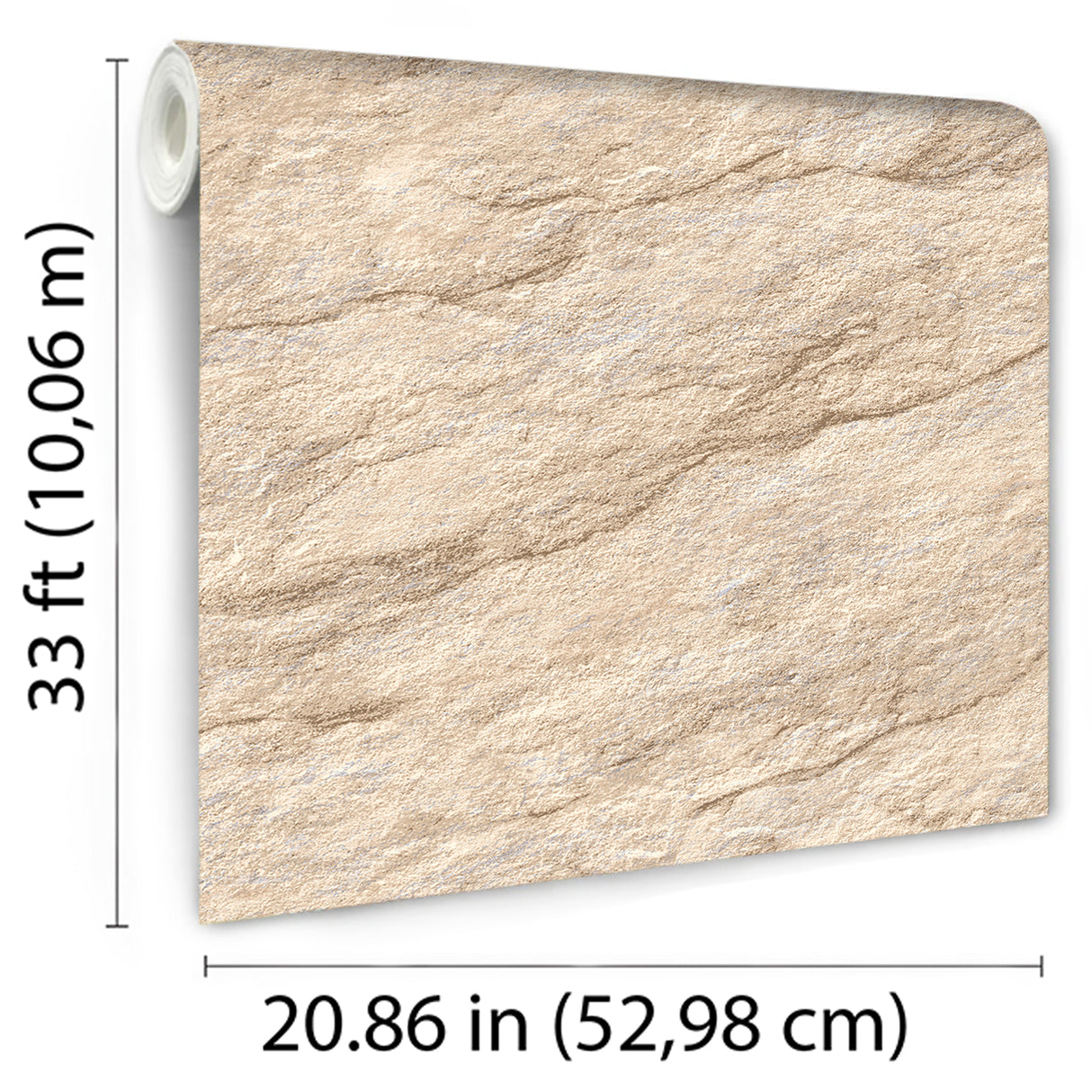 Stone Serenity Beige by Veer Faux Stone Textured Wallpaper – Veer Decor VRBR17-857